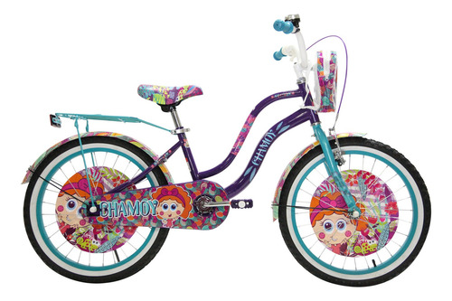 Bicicleta Distroller Chamoy Cross R20 Niña Acero Morada/aqua