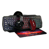 Kit Gamer Mouse Teclado Audifonos, Pad Mouse Xtrike Me