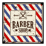 #547 - Cuadro Vintage 30 X 30 Cm Barber Shop Poster Barberia