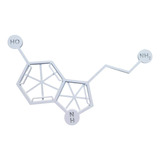 Molecula Serotonina Deco Pared 50x30cm Portarretrato 2 Fotos