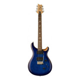 Guitarra Eléctrica Para Zurdo Prs Guitars Se Custom 24 De Arce/caoba 2021 Faded Blue Burst Con Diapasón De Palo De Rosa