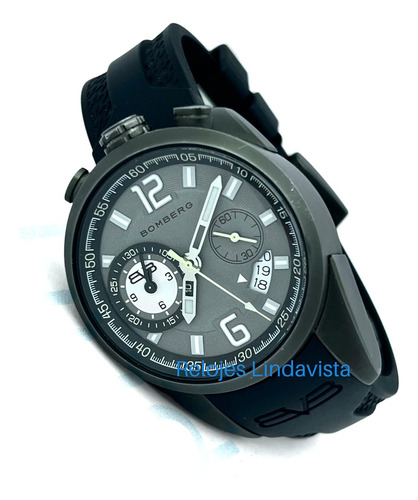 Reloj Bomberg Bolt 68 Cronógrafo Caucho Negro Mediano