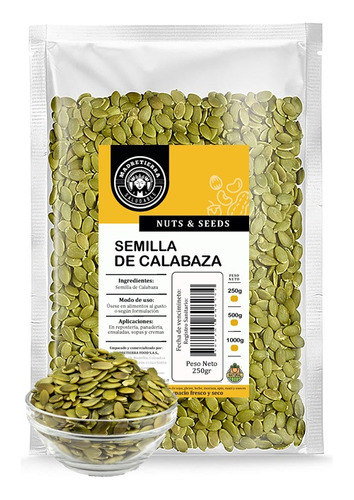 Semilla De Calabaza X250g (1/2 Libra) 100 - g a $76