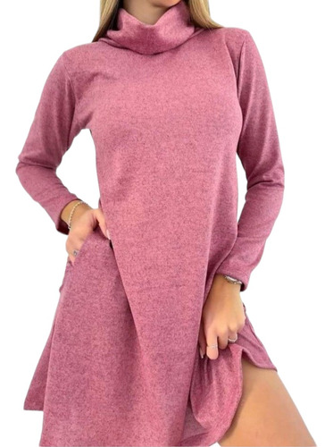 Vestidos De Invierno Con Cuello Alto Mujer 