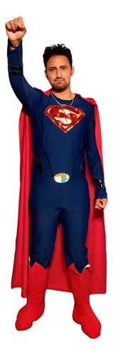 Disfraz Traje De Superman Lycra Para Hombre