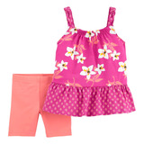 Set 2 Piezas Conjunto Carters Floral Ropa Bebe Niña 6 Meses