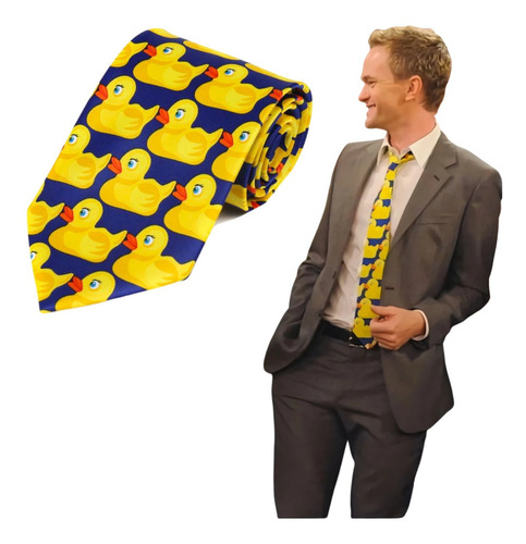 Gravata Barney Stinson - Cómo Conocí A Vuestra Madre Himym - Pato Cor Amarelo/145 Cm