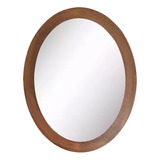 Espelho Oval Com Moldura Multiuso 31x40 Mdf Madeira Decorada Cor Da Moldura Imbuia