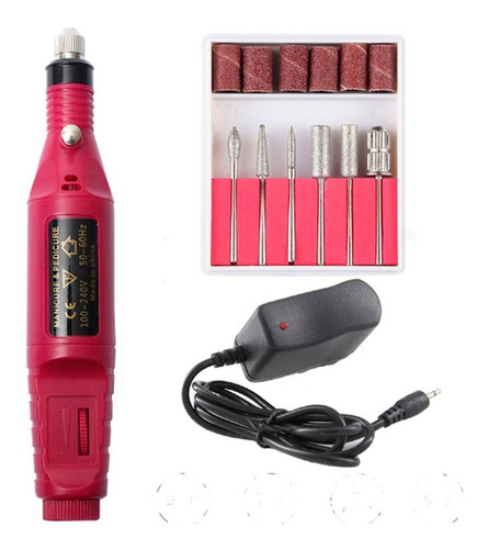 Kit Pulidor De Uñas Eléctrico Lima Acrilico Manicure + Obseq