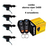 Alarma De Seguridad Auto Viper 3400 + 4 Actuadores Combo