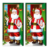 Decorações De Capa De Porta De Natal, Banner De Porta De Pap