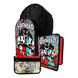 Kit Mochila+ Carpeta+ Cartu De Cuphead #51