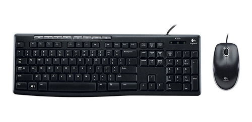 Kit De Teclado Y Mouse Logitech Mk200 Negro 1000 Dpi