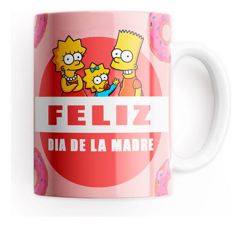 Tazón Taza Personalizada Dia De La Mamá Los Simpson Vol3.