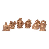 Pack De 6 Figuras Decorativas Adornos Budas Felices / Runn