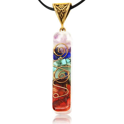 Collar 7 Chakras Piedras Naturales Orgonita Yoga Meditacion | MercadoLibre