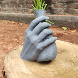Cachepot De Plástico Vaso Planta Suculenta Mão 003