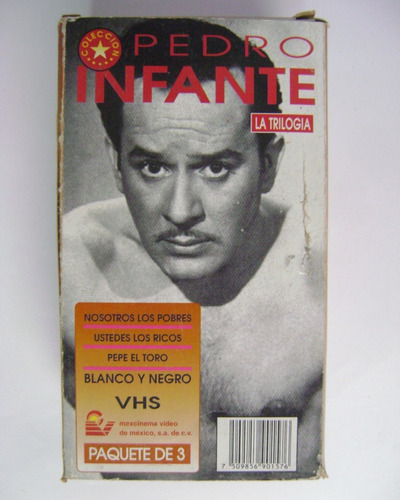 Películas Vhs Pedro Infante La Trilogía, Colección De 3