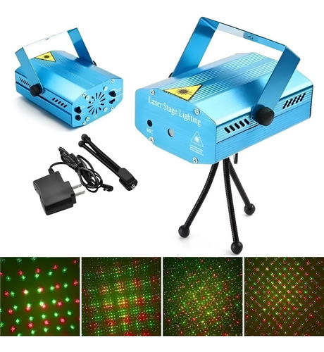Mini Projetor Laser Luz Holográfica Led Festas Dj Iluminação