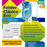1000 Folder Clasico Eco Impresion Personalizada Cara Externa