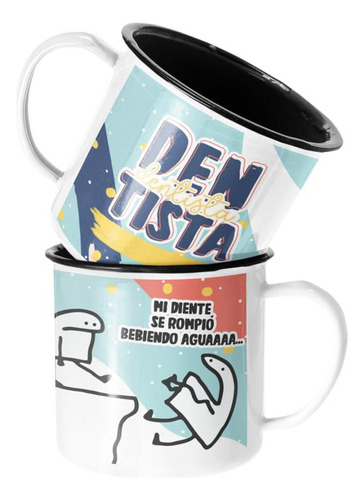 Taza Enlozada Lechera Dentista Regalo Profesion Hombre