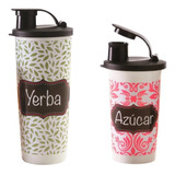 Yerbera 470ml Y Azucarera 310ml Vaso Set Tupperware®0% Bpa