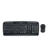 Kit De Teclado Y Ratón Inalámbricos Logitech Mk330 Abnt2 Pt, Color Negro