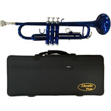 Lincoln Jytr-1401bl Trompeta Bb Azul Con Estuche De Cuero 6p