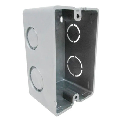 60 Cajas Empotrar Plastica 3 Modulos Chalupa 2x4 Reforzada Color Gris | Envío gratis