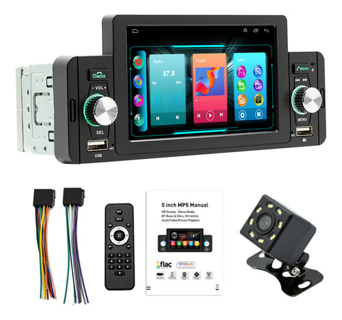 5'' Car Mp5 Player Smart Bluetooth Cámara De Marcha Atrás