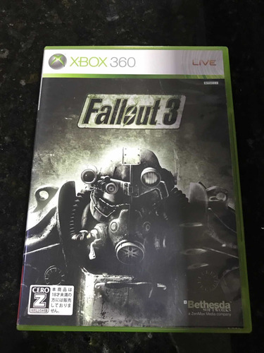 Jogo Xbox 360 Fallout 3 Raro Japonês Original Mídia Física