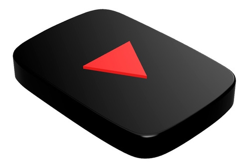 Placa Youtube Para Decoração De Mesa 14x10 Cm 100m 3d Color Cor Preto C/ Vermelho Cor Da Armação Preto