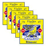 Jogo De Corda Violão Canário Náilon Bolinha Genwb - Kit C/ 5