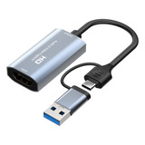 Tarjeta De Captura De Vídeo 4k Compatible Con -c+usb, 1080p