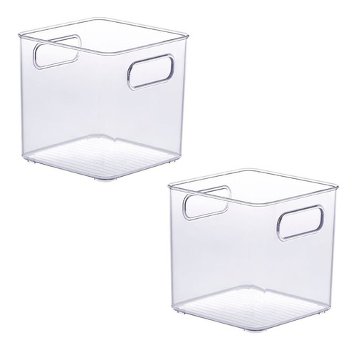 Jg 2 Organizadores Transparente Multiuso 15x15x15cm - 899