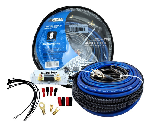 Kit De Cables Para Instalación Calibre 8 12v Caac80208pr