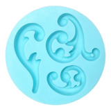 *molde D Silicon Bordes Barrocos Pastel Cupcake Fondant*