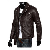 Cazadora Biker Slim De Piel For Hombre