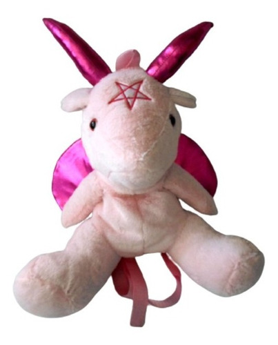 Peluche Mochila Baphy (baphomet Kawaii) Version Rosa