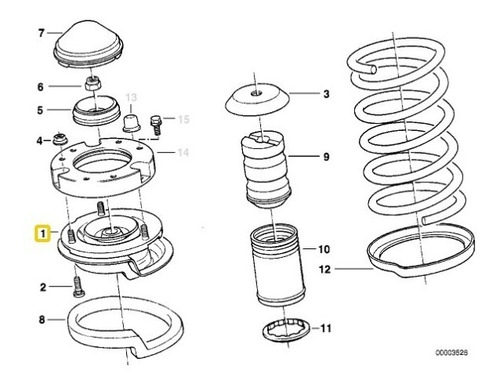 Base Sup. Amortiguador Del  139438  Bmw Serie 7 E32 Foto 2