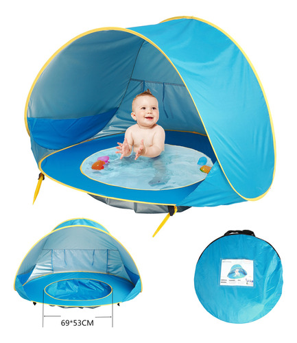 Carpa Solar Para Bebés Con Juegos Acuáticos