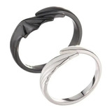 Par Anillos Duo Promesa Plata 925 Parejas M38 Alas De Ángel