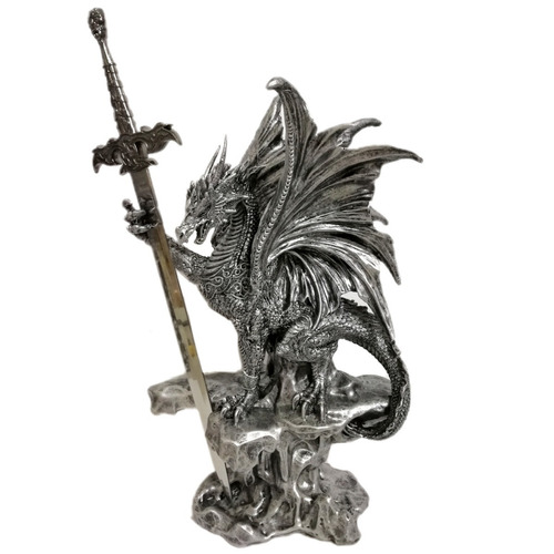 Figura Dragon Medieval Espada Desmontable Acero Inoxidable