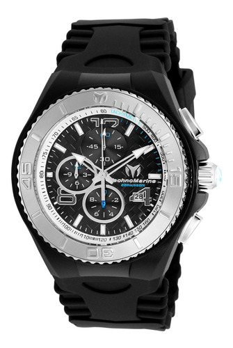 Reloj Hombre Technomarine Tm-115110 Color De La Correa Negro Color Del Bisel Gris Color Del Fondo Negro