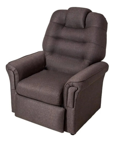 Poltrona Reclinable Tu Sillon Ya Reclinable Reclinable Simple De 1 Cuerpo Color Marrón Oscuro De Chenille Y Patas Color Negro De Plástico