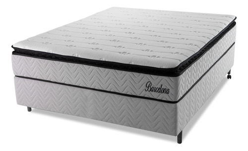 Cama Box Barcelona Pillow Top Casal Molas Ensacadas Hellen