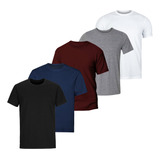 Kit 5 Camiseta Básica Masculina 100% Algodão Premium Atacado