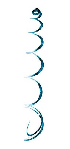 Cortina Decorativa Espiral Azul