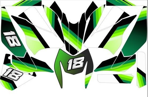 Stickers, Calca, Vinil, Para Moto 150z Verde 2020 Mod-37