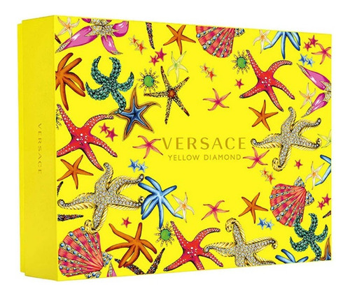 Perfume Set Versace Yellow Diamond 90ml Edt Original 